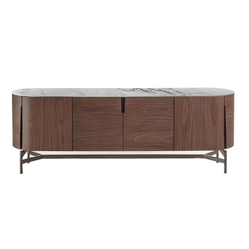 电视柜现代简约客厅家用轻奢高级感一体靠墙实木落地储物柜展示柜