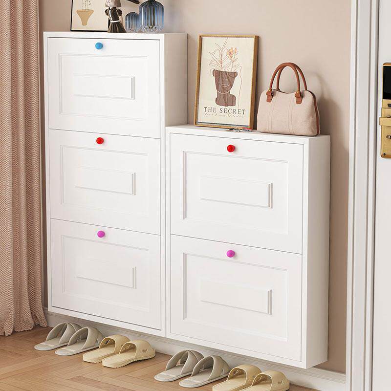 12cm超薄钢制翻斗鞋柜家用门口室内一体靠墙入户门玄关柜小窄鞋架