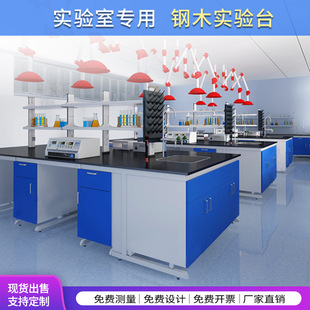 钢木实验台实验室工作台化验室操作台边台全钢通风柜化学实验桌子