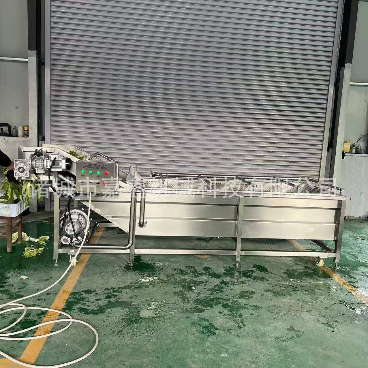 厂家销售果蔬清洗机 水果叶类蔬菜清洗机 滚动气泡翻浪洗菜机原理