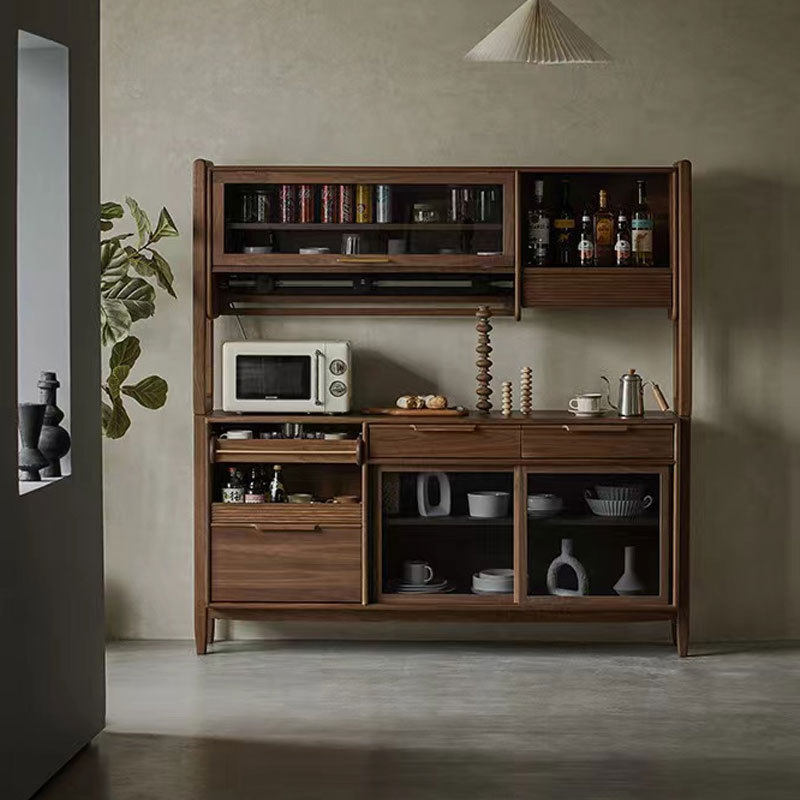 日式厨房餐厅储物柜酒柜茶水柜北欧实木黑胡桃木简约小户型餐边柜,电子元器件市场,电线扎带/束线带,淘宝优惠券,粉丝福利购,淘宝优惠卷