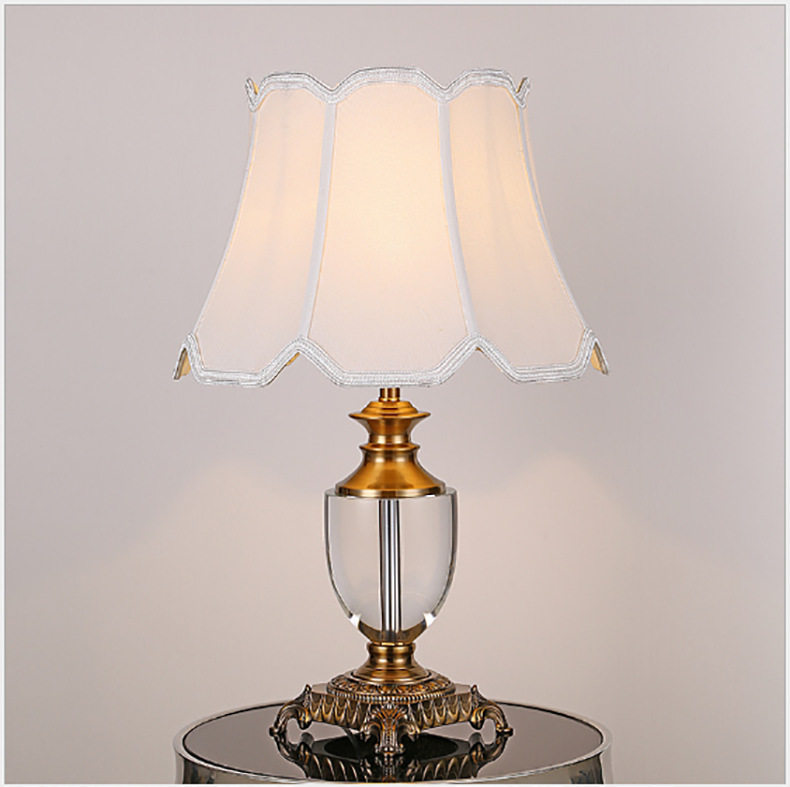 新款美式欧式高档水晶台灯 客厅卧室书房酒店落地灯 锌合金灯饰