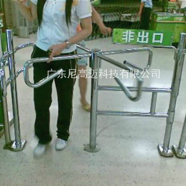 防尾随单向转闸公园游乐园门进闸机行人旋转道闸非出口手动十字闸