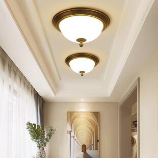 美式吸顶灯卧室书房阳台过道玄关走廊灯北欧铁艺LED现代简约灯具