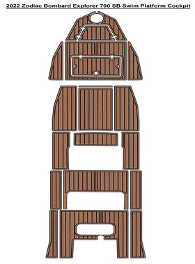 2022 Zodiac Bombard Explorer 700 SB 游艇EVA柚木地板 eBay热销