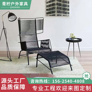 户外家具北欧沙发椅单人高背阳台花园休闲单椅创意藤编懒人沙发