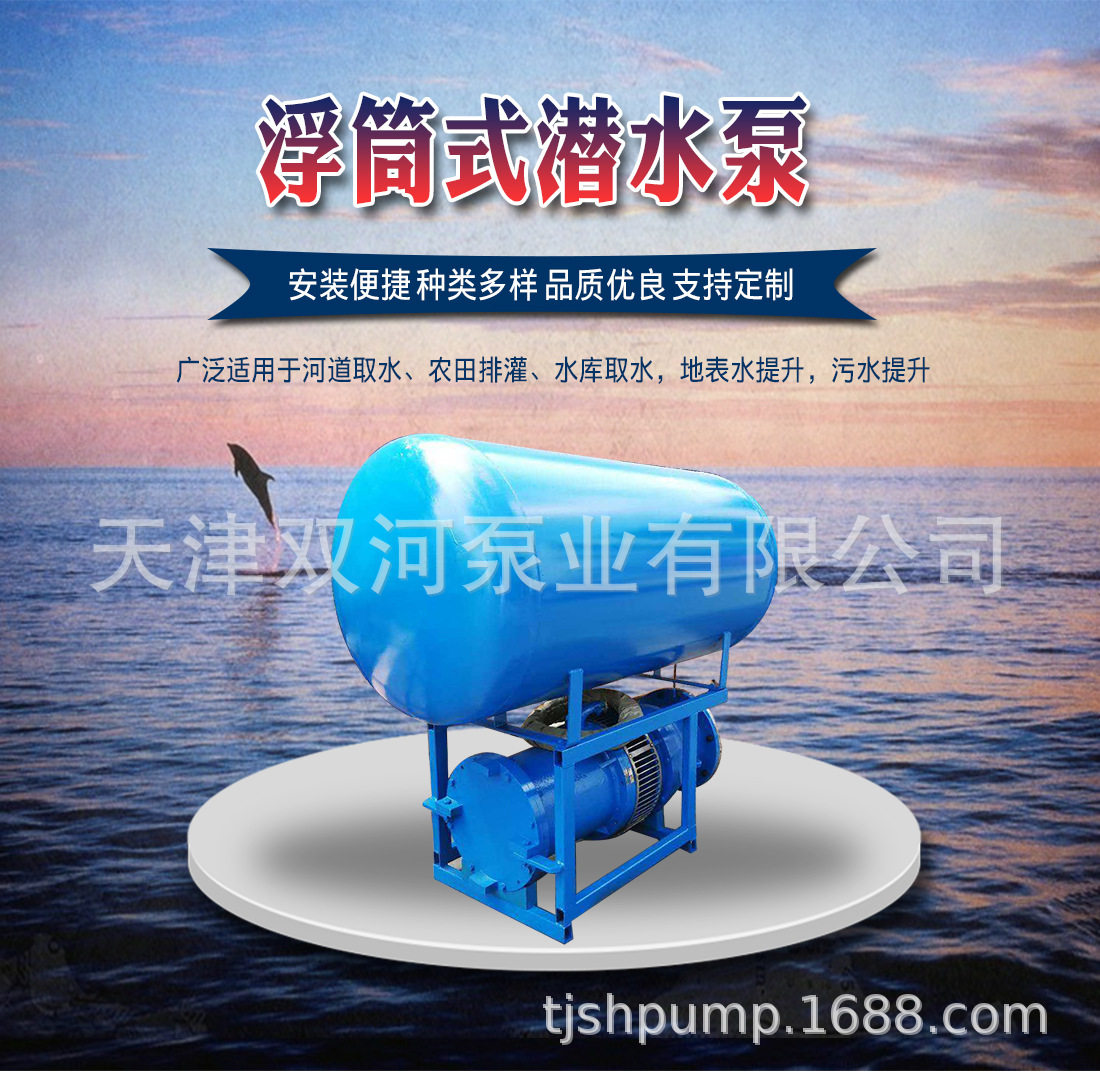 350QF浮筒式潜水泵 浮筒泵 漂浮泵 浮排潜水泵 浮筒式轴流泵厂家
