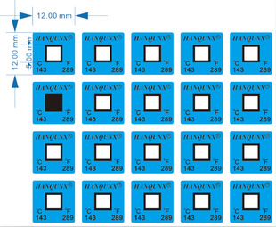 HWDJ 143变色测温纸瀚群不可逆测温贴片示温片变色温度贴感温条