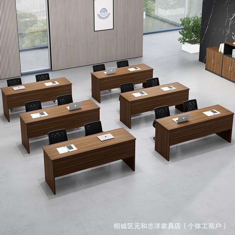 免漆板会议室条形桌会议桌组合培训桌拼接长条桌椅学生课桌培训椅