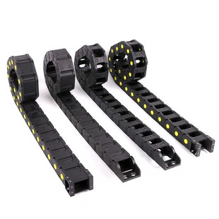 封闭式工程塑料尼龙拖链 不下榻不断裂有韧性桥式线缆穿线坦克链