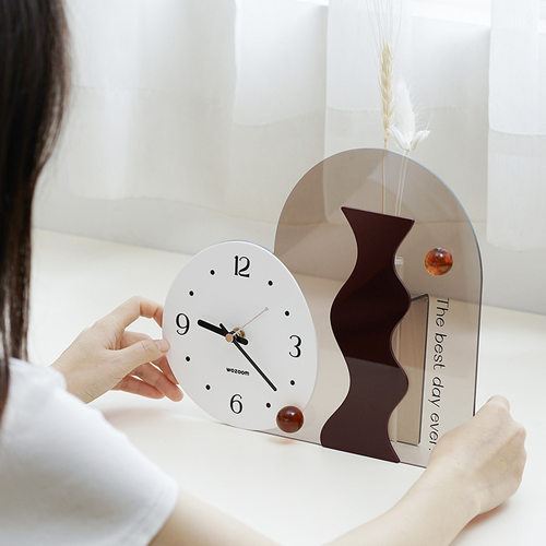 WOZOOM屋准现代客厅入户玄关轻奢桌面摆件电视柜家居座钟装饰品