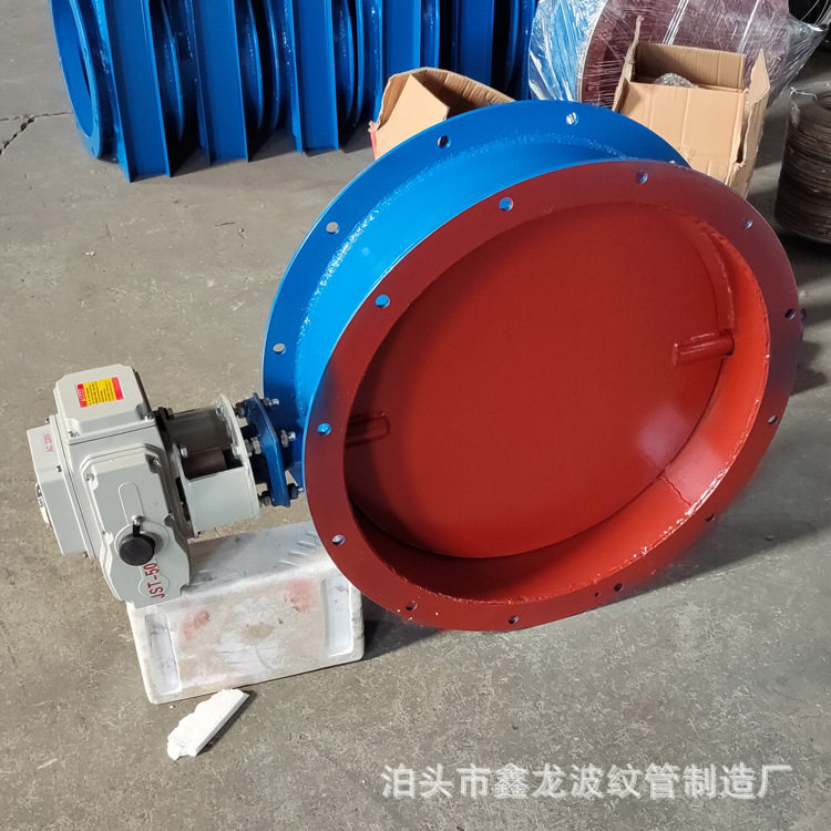 开关型电动调节风门 法兰式硬密封电动调风阀 烟气风道通风蝶阀