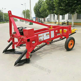 拖拉机链条花生收获机 拔花生自动刨果出土起果机 家用花生脱杆机