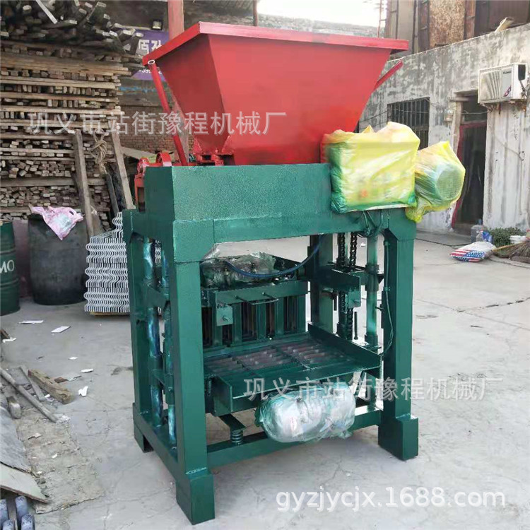 水泥砖机广场砖机器非洲手工空心六角打砖机小型水泥粉煤灰砌块机