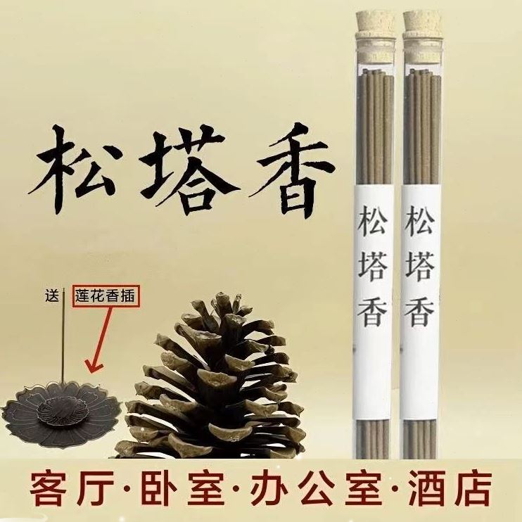 松塔古香插香插莲花国风香薰香方香线香线香松塔房间法香室内