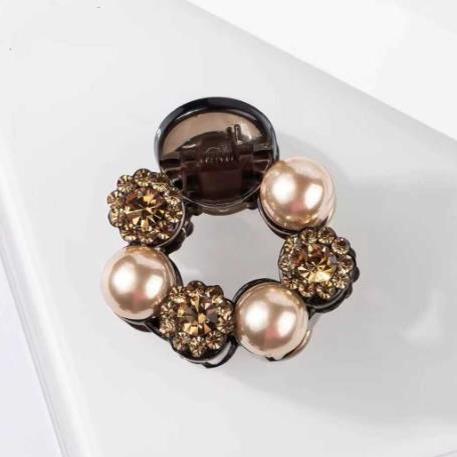 诗泊雅 圆形贝贝珠珠发夹