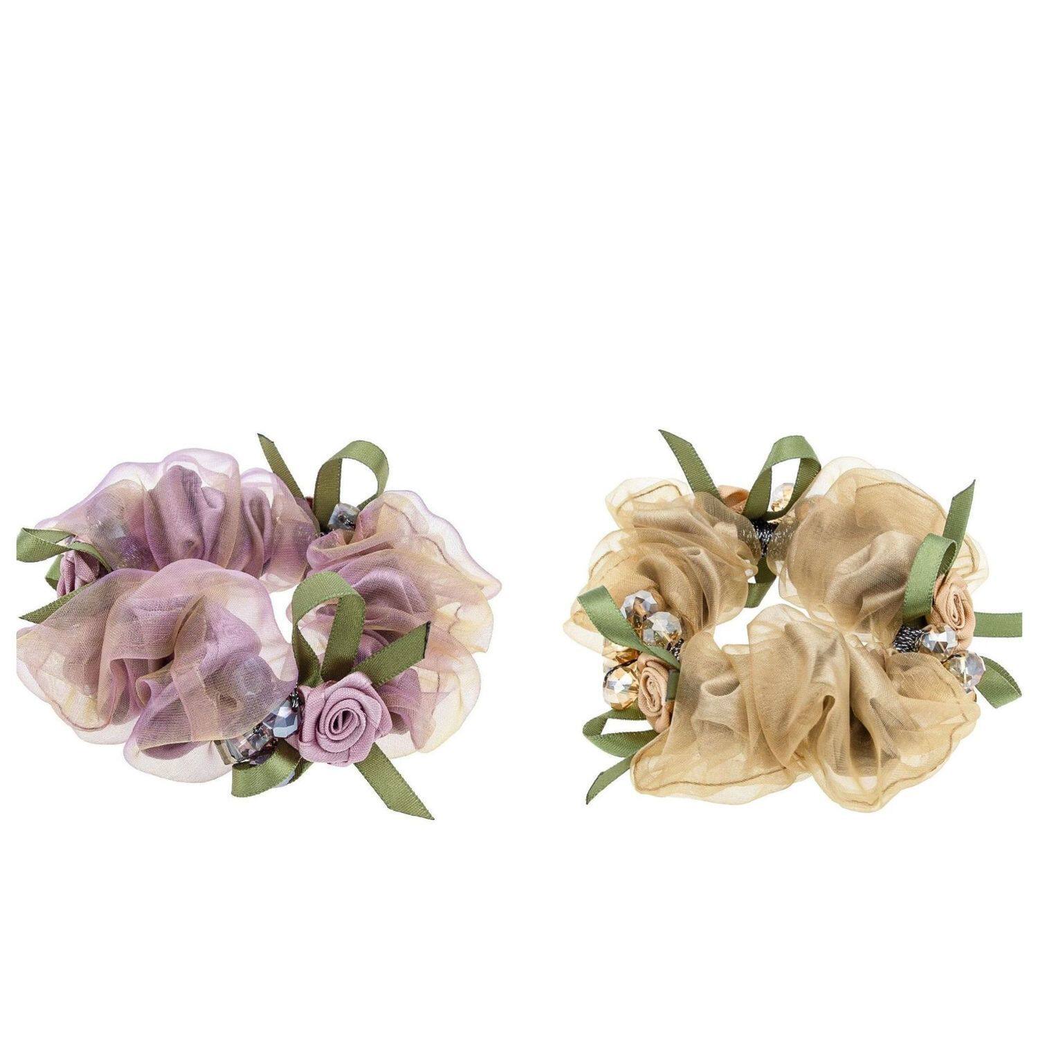 诗泊雅手工立体玫瑰水晶发圈