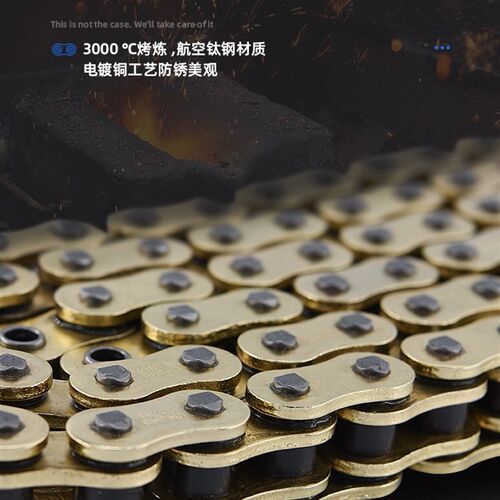 征和油封链条大排量摩托HO428 520 525 GW250黄龙600金色油封链条