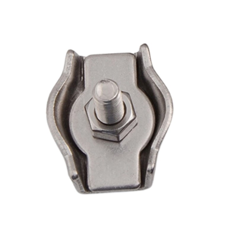 304不锈钢e卡头绳夹U型卡/钢丝绳单夹/双夹 防锈耐腐蚀国标紧固件