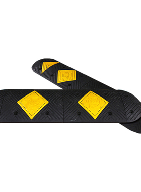 橡塑减速带PVC减速垄加厚公路限速缓冲带车库限位器减震板斜坡垫