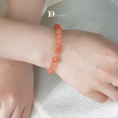 珠宝人DD 现货18k金蝴蝶小挂件天然四川冰飘南红手串晶莹剔透