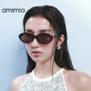 复古窄框猫眼墨镜女高级感太阳眼镜25SS amimia·NUTS小坚果美式