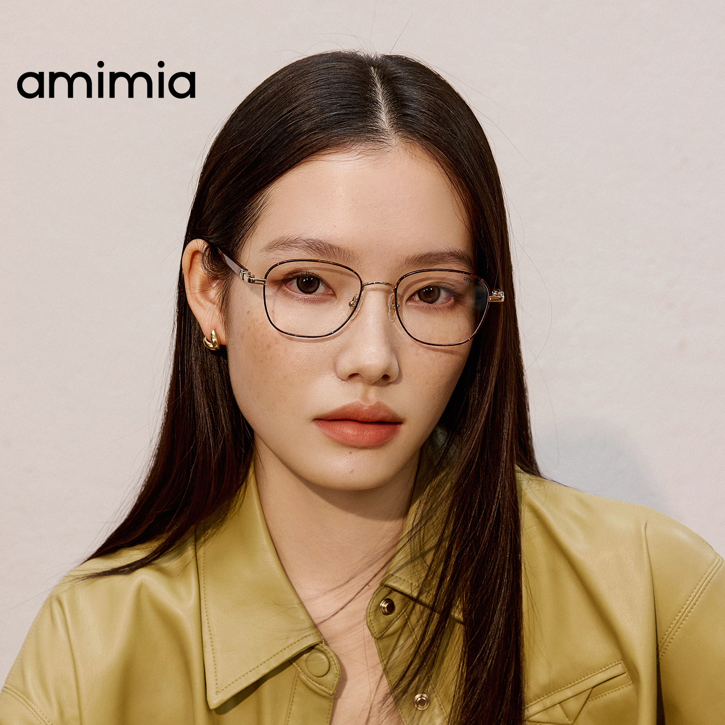 amimia·SAVVY钛架眼镜框女高级感近视全框素颜镜可配度数25FW