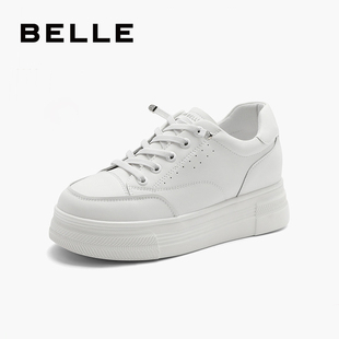 运动小白鞋 厚底板鞋 女百搭2025秋季 女鞋 A6M1DAM4 新款 百丽休闲鞋