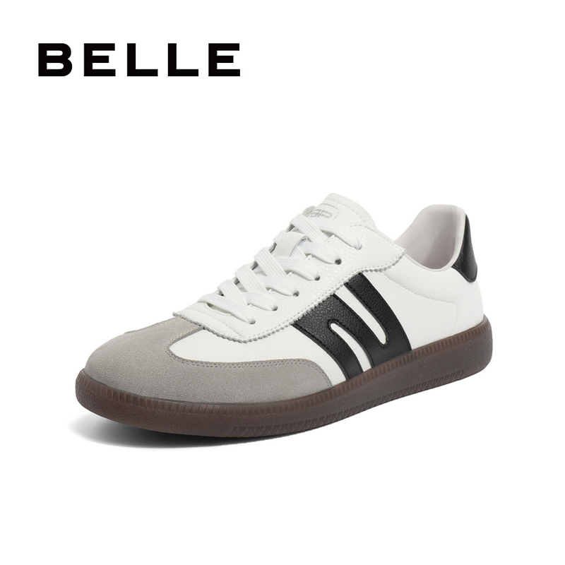 百丽男鞋轻便休闲板鞋男新款