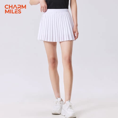 百褶裙半身短裙舒适带口袋瑜伽服