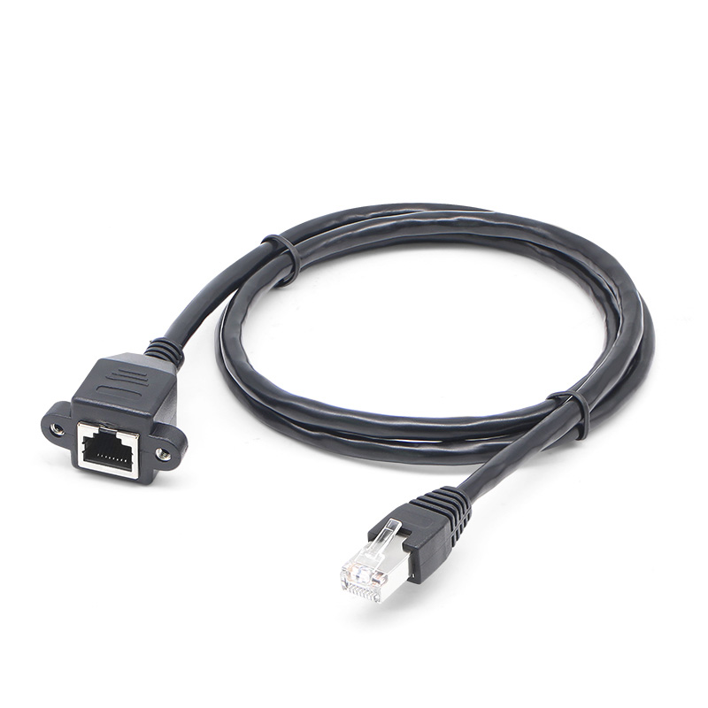 网线延长线rj45宽带延长线6类公对母连接线可固定网络连接器