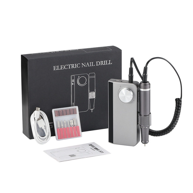 蓄电式电动美甲打磨机小型便携式指甲去死皮手持卸甲机专业打磨器