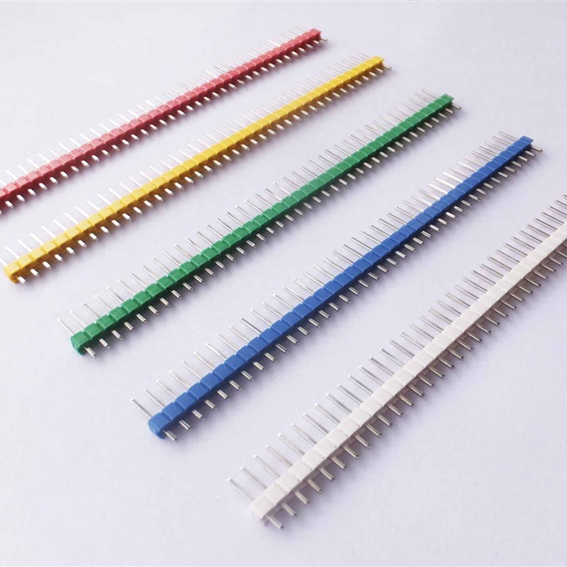间距2.54MM 单/双排排针 1*40P 2*40P 铜针?彩色 红白黄蓝绿色