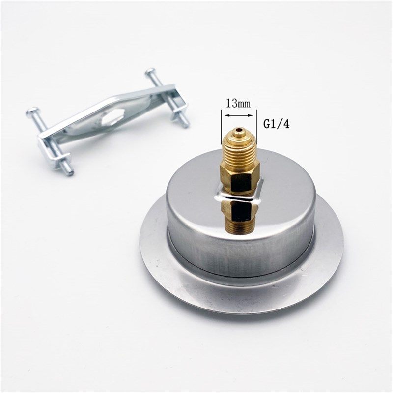 DERMES耐震压力表0-40MPa接口G1/4含固定支架5800psi挖掘机液压表