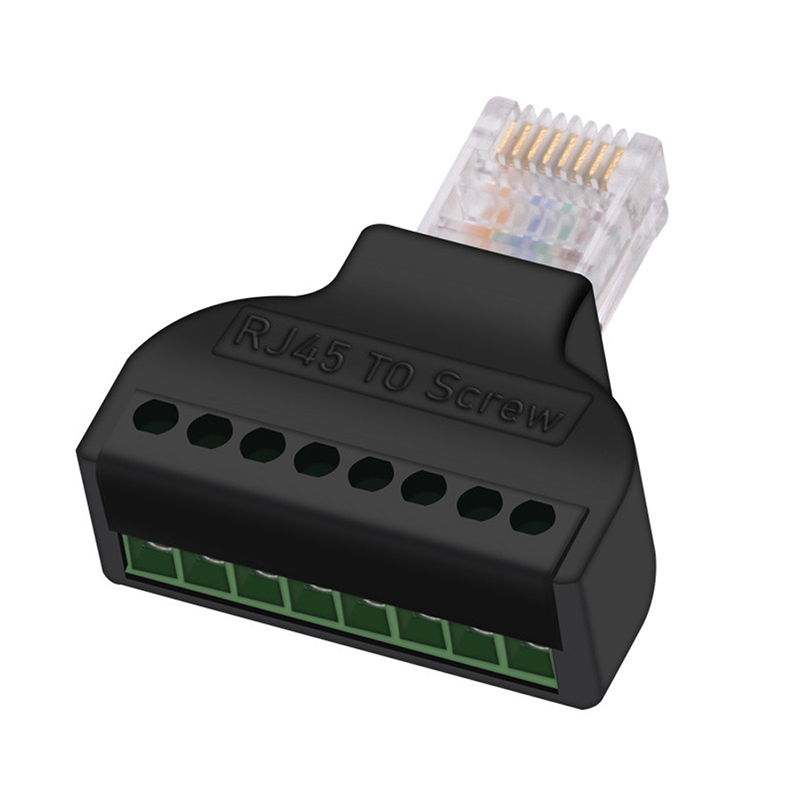 免焊免压RJ45转8PIN端子RJ45网络转接头8P8C水晶头转接头