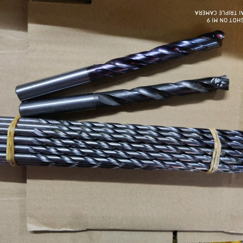 进口二手b加长整体钨钢钻头内冷钻头超硬镀层合金麻花钻10.1到16