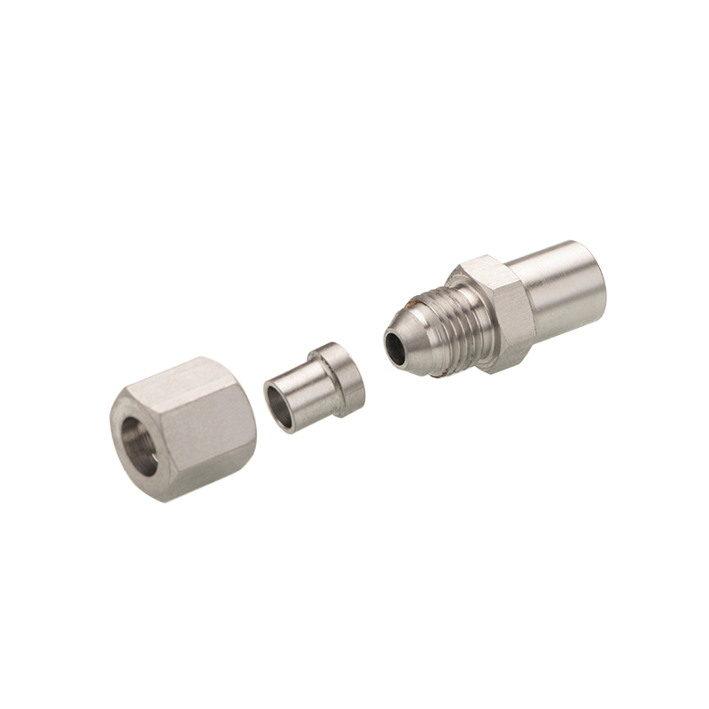 304不锈钢焊接式扩口直接头铜管终端直通一头扩口一头焊接管接头