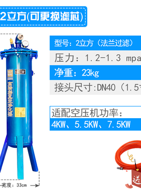 油水分离器空压机气泵小型精密过滤器喷漆除水压缩空气过滤器