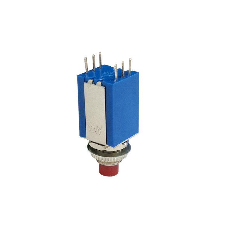 8MM按钮 AN4-2X2 复位点动按纽 6脚常开常闭不带锁按纽 双控开关