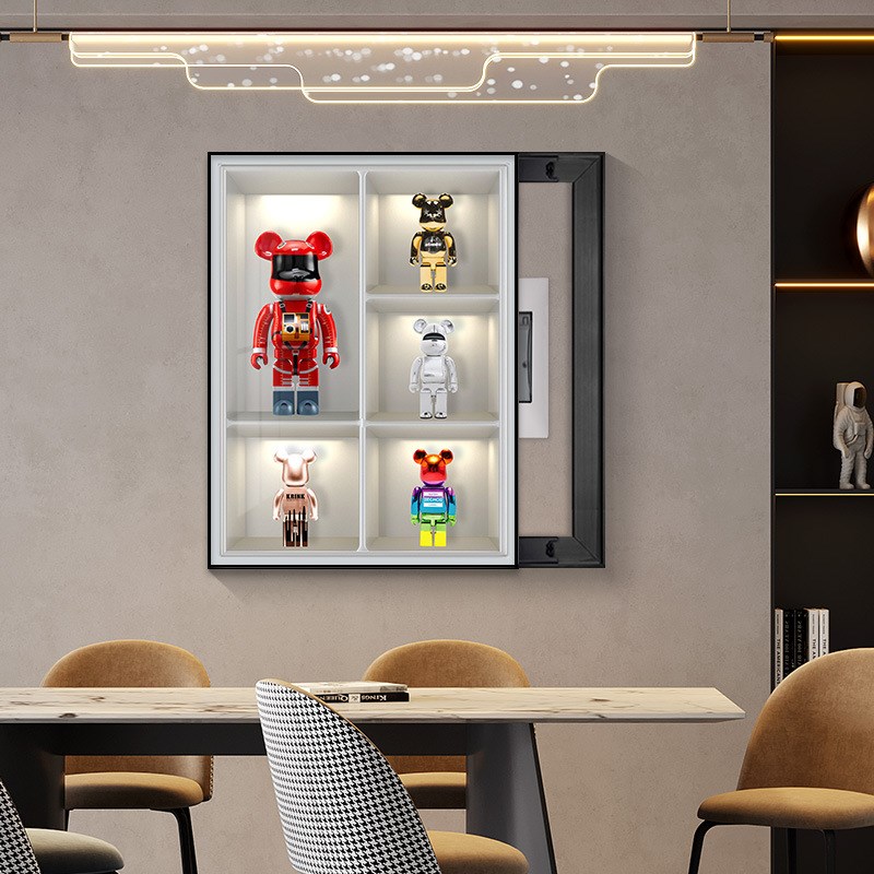 暴力熊轻奢电表箱装饰画竖款现代简约高级感客厅配电箱薄遮挡挂画