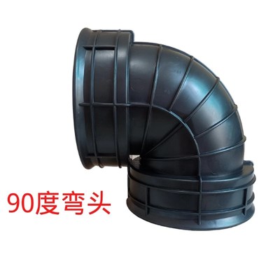 下水道排水管弯头HDPE双壁波纹管配件接F头45度300直接头 三通管
