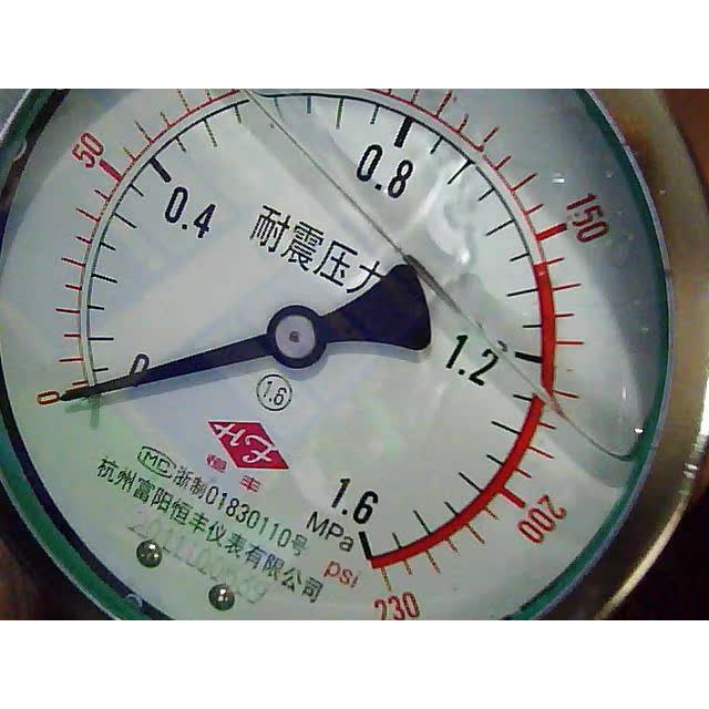 杭州富阳直销油压表耐震防震压力表YN-100 -0.1--0 0-60mpa包检*