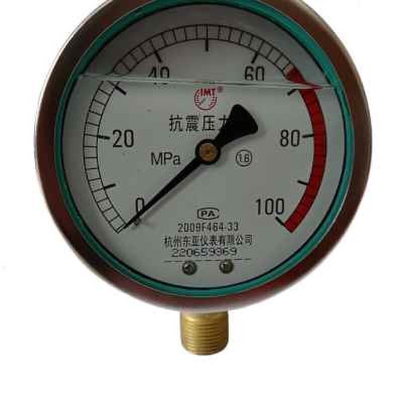 耐震压力表杭州东亚仪表YN100径向防震耐振油压液压水压表100mpa*