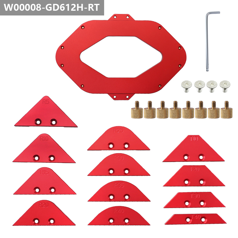 木工圆弧定位模板半圆角快速定位器R角雕刻机R锯台木板切割辅助