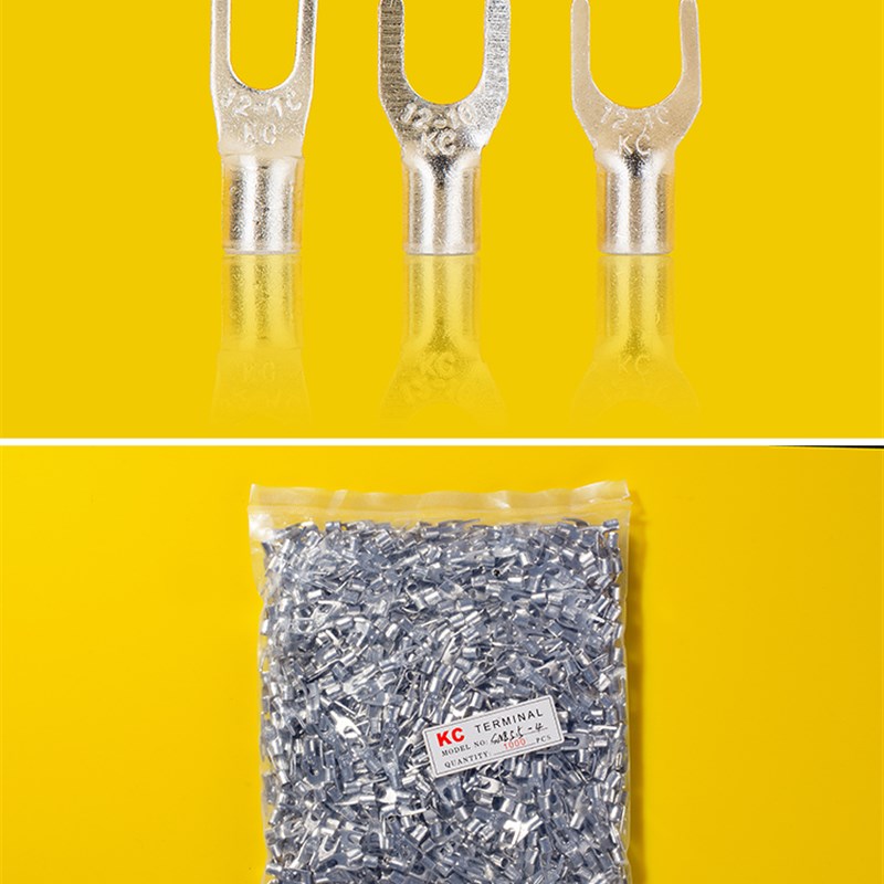 SNB叉型裸端头SNB5.5-4 U型叉形冷压接线端子 紫铜 一包1000只