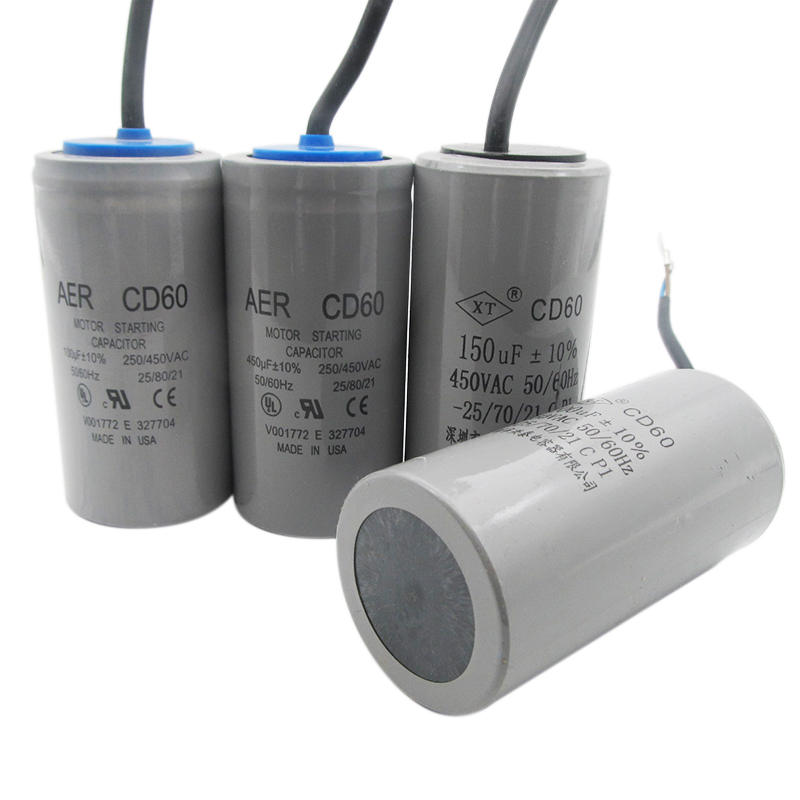 CD60电机启动电容器100/150/200/250/300/400/500UF250V-450V进口