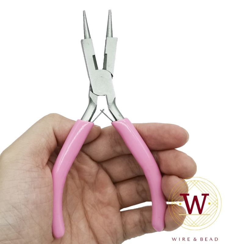 手工圆嘴钳斜剪钳 二p合一饰品钳子迷你珠宝钳绕线串珠卷针工具DI