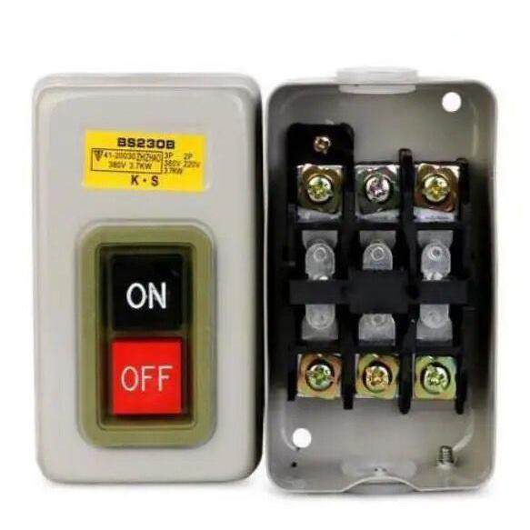 铁盒按钮开关BS-230B 216B211B三相电机220V380V单相启动押扣开关,工业油品/胶粘/化学/实验室用品,实验室漏斗,淘宝优惠券,粉丝福利购,淘宝优惠卷