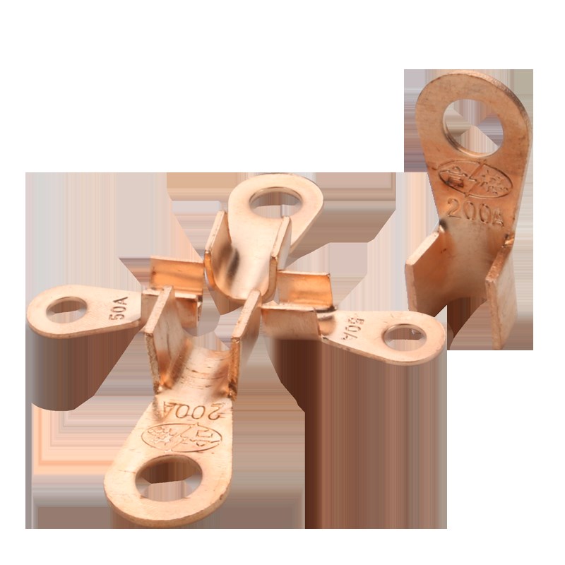 OT纯紫铜开口铜鼻子20/40/50/60/100A平方接头接线端子铜线耳国标