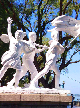 种树情景石雕像校园玻璃钢铸铜广场户外纪念意义展览馆雕像定制
